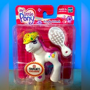 MY LITTLE PONY G3 NWT VTG 2005 BABY SANDY ISLAND PONY TARGET EXCLUSIVE w/BRUSH